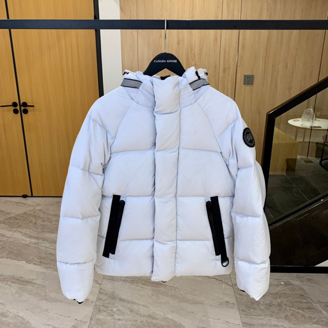 Canada Goose Oversized Mid-Length Puffer with Hood Buckle Strap