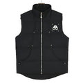Moose Knuckles Down Vest with Logo Chest Patch and Silver Rivets