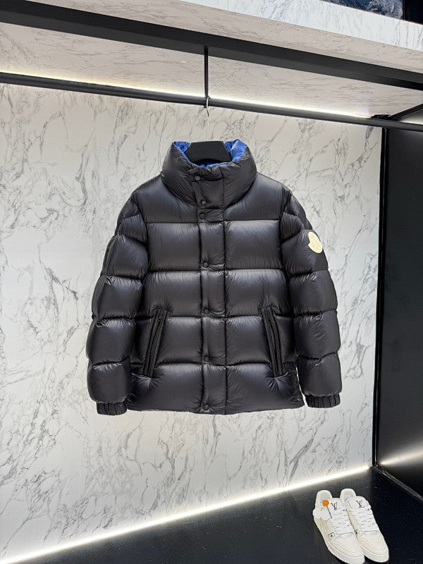 Moncler Oversized Down Puffer Jacket – Black with Cobalt Blue Lining