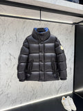 Moncler Oversized Down Puffer Jacket – Black with Cobalt Blue Lining