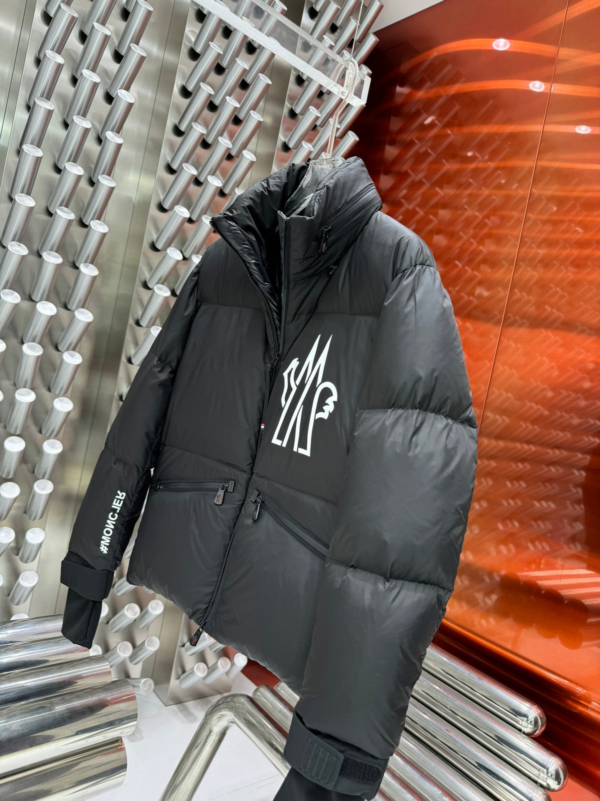 Moncler Grenoble Graphic Logo Down Jacket