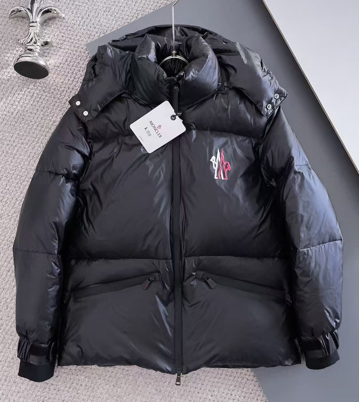 Moncler Chest Logo Oversized Down Puffer