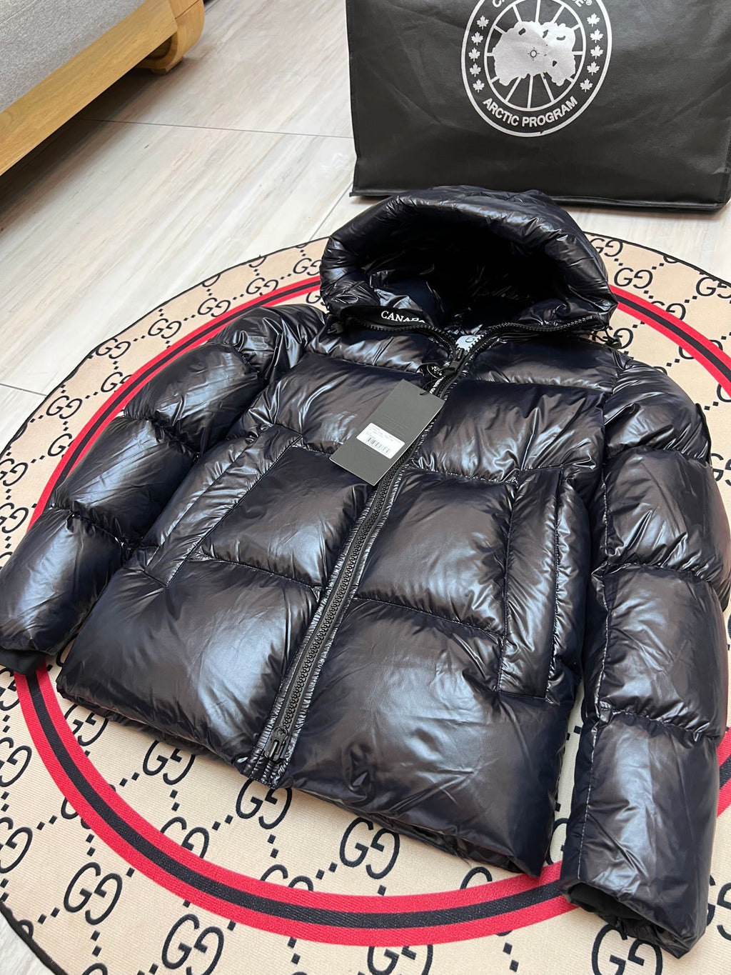 Canada Goose Arctic Program Glossy Black Puffer Jacket