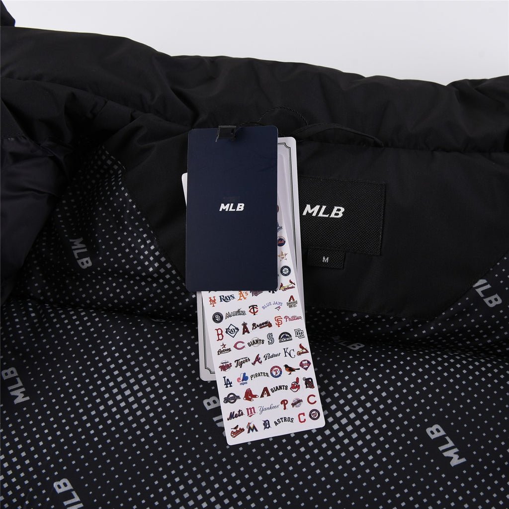 MLB NY Yankees Stand-Collar Down Puffer Jacket – Black