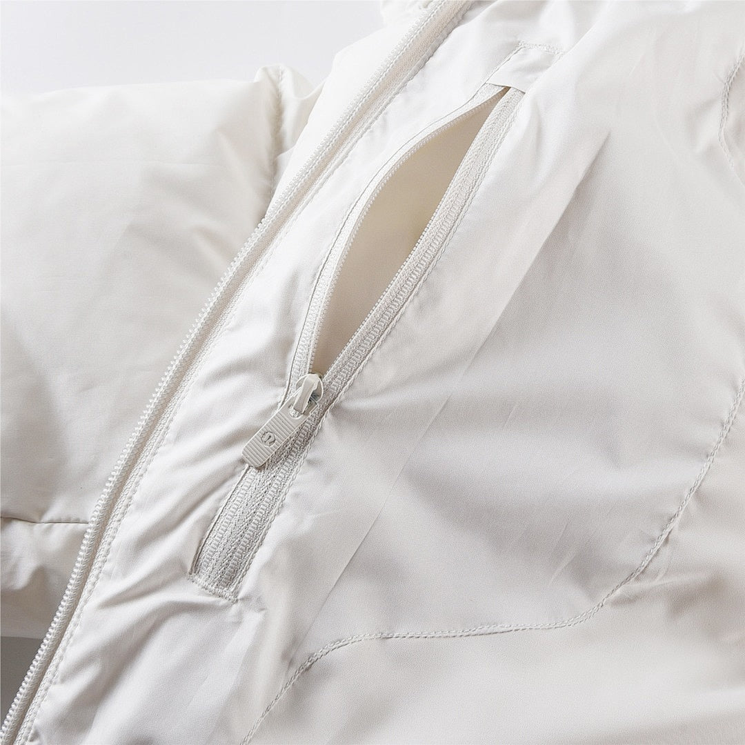 lululemon Cream Off-White Down Puffer Jacket with RDS-Certified Fill