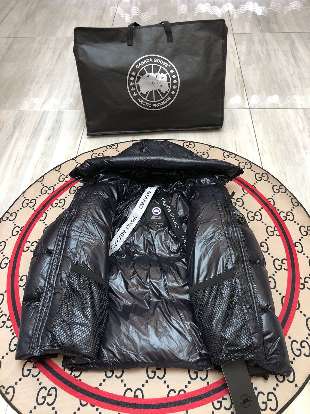Canada Goose Arctic Program Glossy Black Puffer Jacket