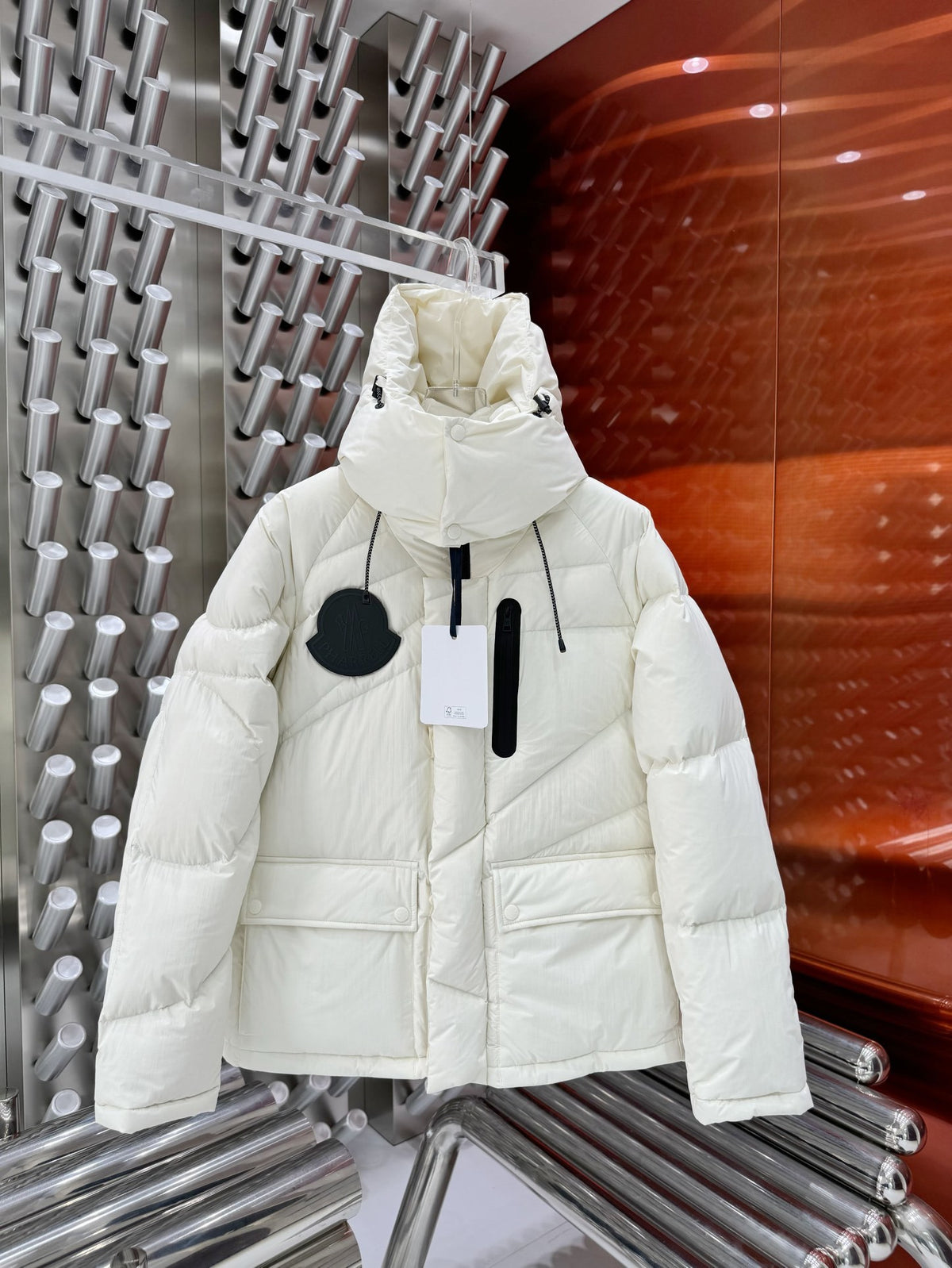 Moncler Hooded Down Parka – White