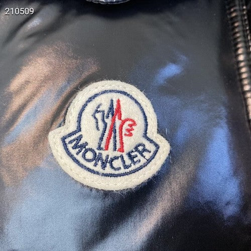 Moncler Heritage Down Jacket with Tricolour Arm Stripe and Detachable Hood