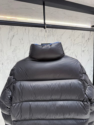 Moncler Oversized Down Puffer Jacket – Black with Cobalt Blue Lining