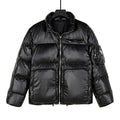Prada Gloss Nylon Down Jacket with Engraved Logo Zip Pull