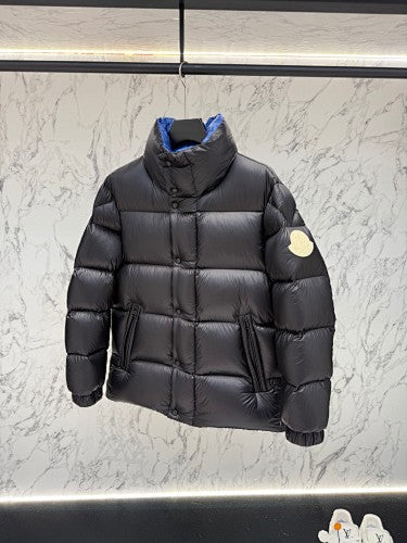Moncler Oversized Down Puffer Jacket – Black with Cobalt Blue Lining