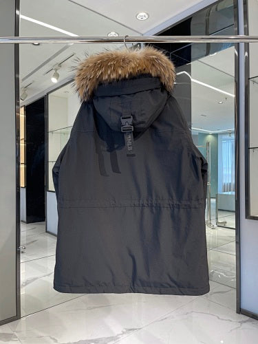 MLB NY Yankees Down Parka – Black | Faux Fur Hood