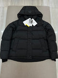 lululemon Women's All-Black Hooded Down Puffer Jacket with Embossed Logo Cuff