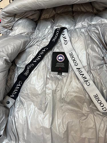 Canada Goose Silver Grey Glossy Down Puffer Jacket