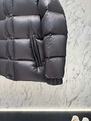 Moncler Oversized Down Puffer Jacket – Black with Cobalt Blue Lining