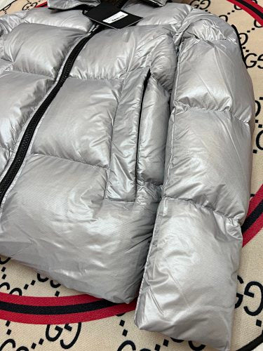 Canada Goose Silver Grey Glossy Down Puffer Jacket