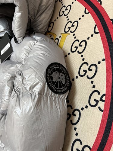 Canada Goose Silver Grey Glossy Down Puffer Jacket