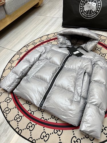 Canada Goose Silver Grey Glossy Down Puffer Jacket