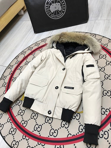 Canada Goose Chilliwack Bomber in Cream