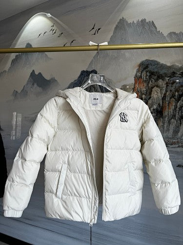 MLB New York Yankees Kids Hooded Down Jacket with Chest NY Logo Patch