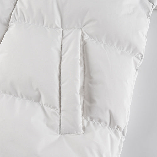 MLB NY Yankees Stand-Collar Down Puffer Jacket – White