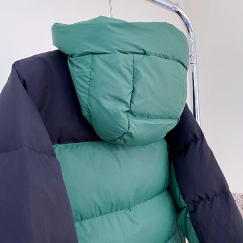 The North Face Two-Tone Colourblock Hooded Down Parka with Embroidered Chest Logo