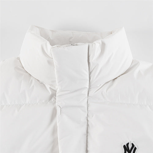 MLB NY Yankees Stand-Collar Down Puffer Jacket – White