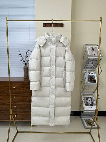 lululemon Women's White Maxi Hooded Down Coat