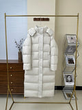 lululemon Women's White Maxi Hooded Down Coat