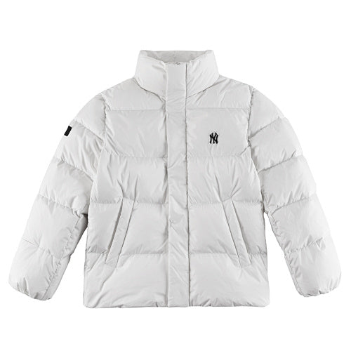 MLB NY Yankees Stand-Collar Down Puffer Jacket – White