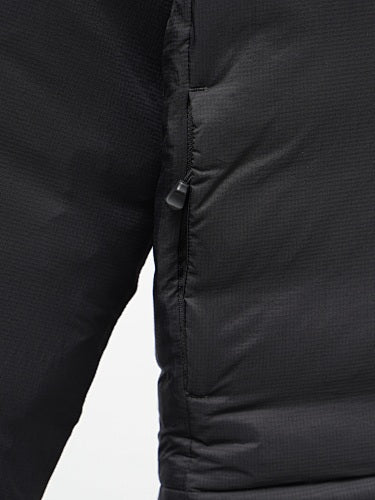 Canada Goose Black Down Bomber Jacket with Sleeve Badge and Quilted Lining