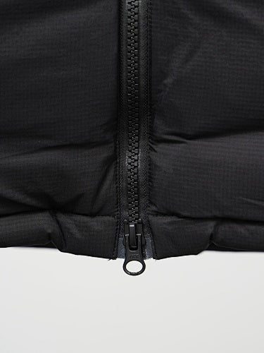Canada Goose Black Down Bomber Jacket with Sleeve Badge and Quilted Lining
