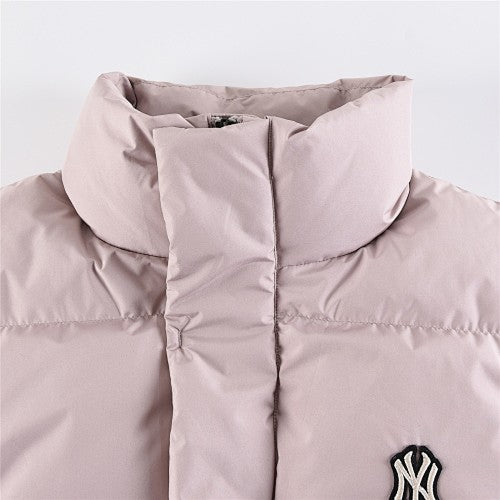 MLB NY Yankees Stand-Collar Down Puffer Jacket – Dusty Pink