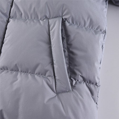MLB NY Yankees Stand-Collar Down Puffer Jacket – Silver Grey