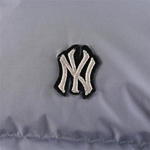 MLB NY Yankees Stand-Collar Down Puffer Jacket – Silver Grey