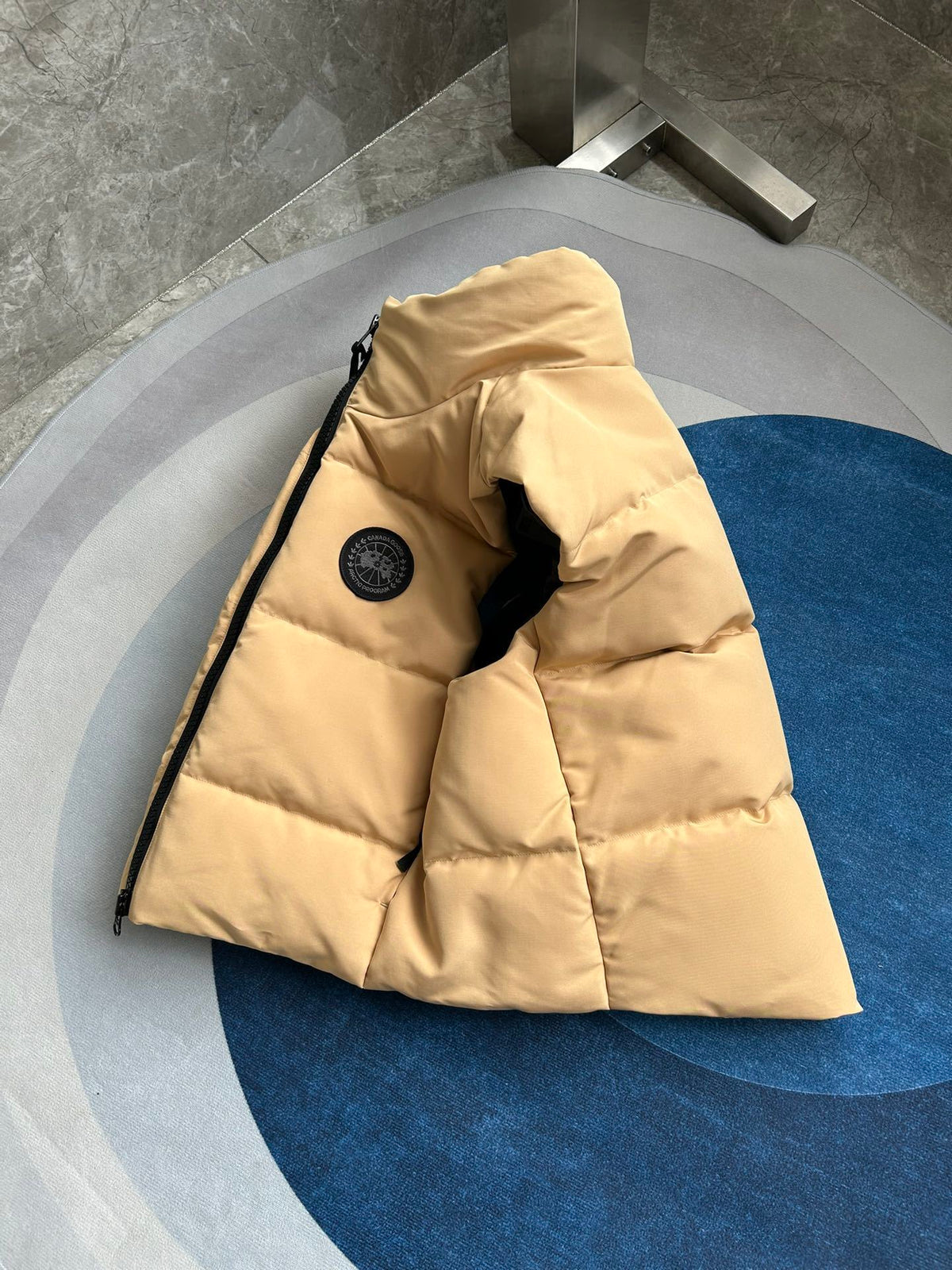 Canada Goose Arctic Program Butter Yellow Down Vest with Tonal Badge