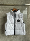 Canada Goose Arctic Program White Down Vest with Tonal Badge