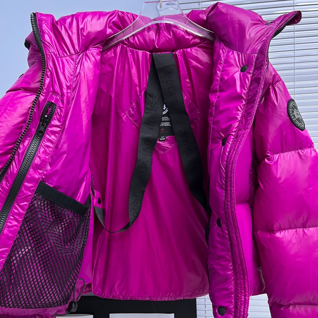 Canada Goose Iridescent Gloss Shell Hooded Down Jacket
