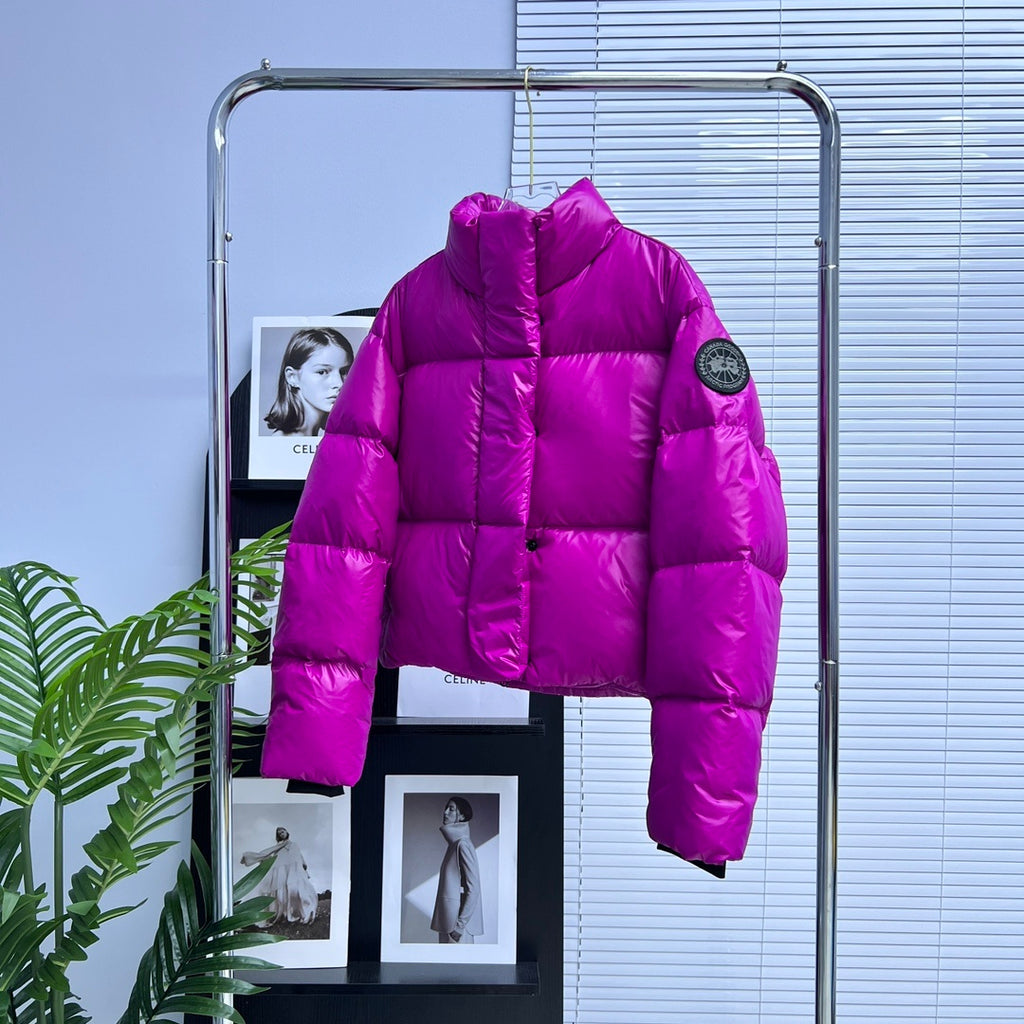 Canada Goose Iridescent Gloss Shell Hooded Down Jacket