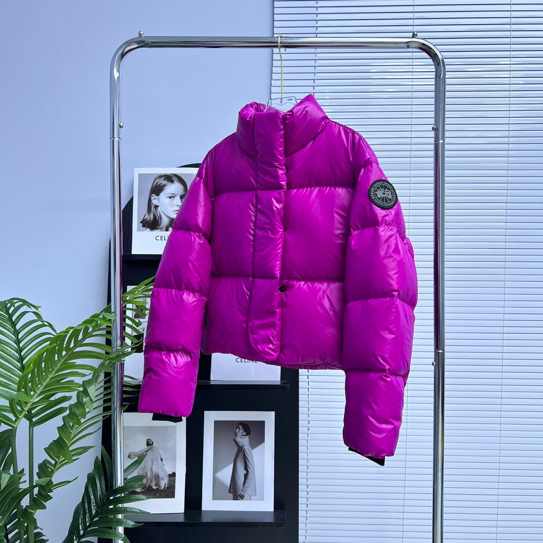 Canada Goose Iridescent Gloss Shell Hooded Down Jacket