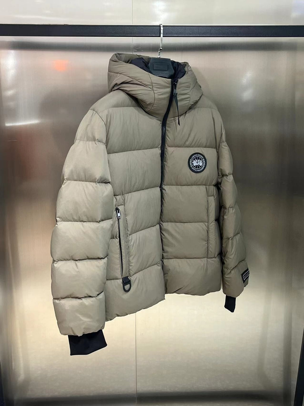 Canada Goose Bar-Label Hooded Down Puffer with D-Ring Hem
