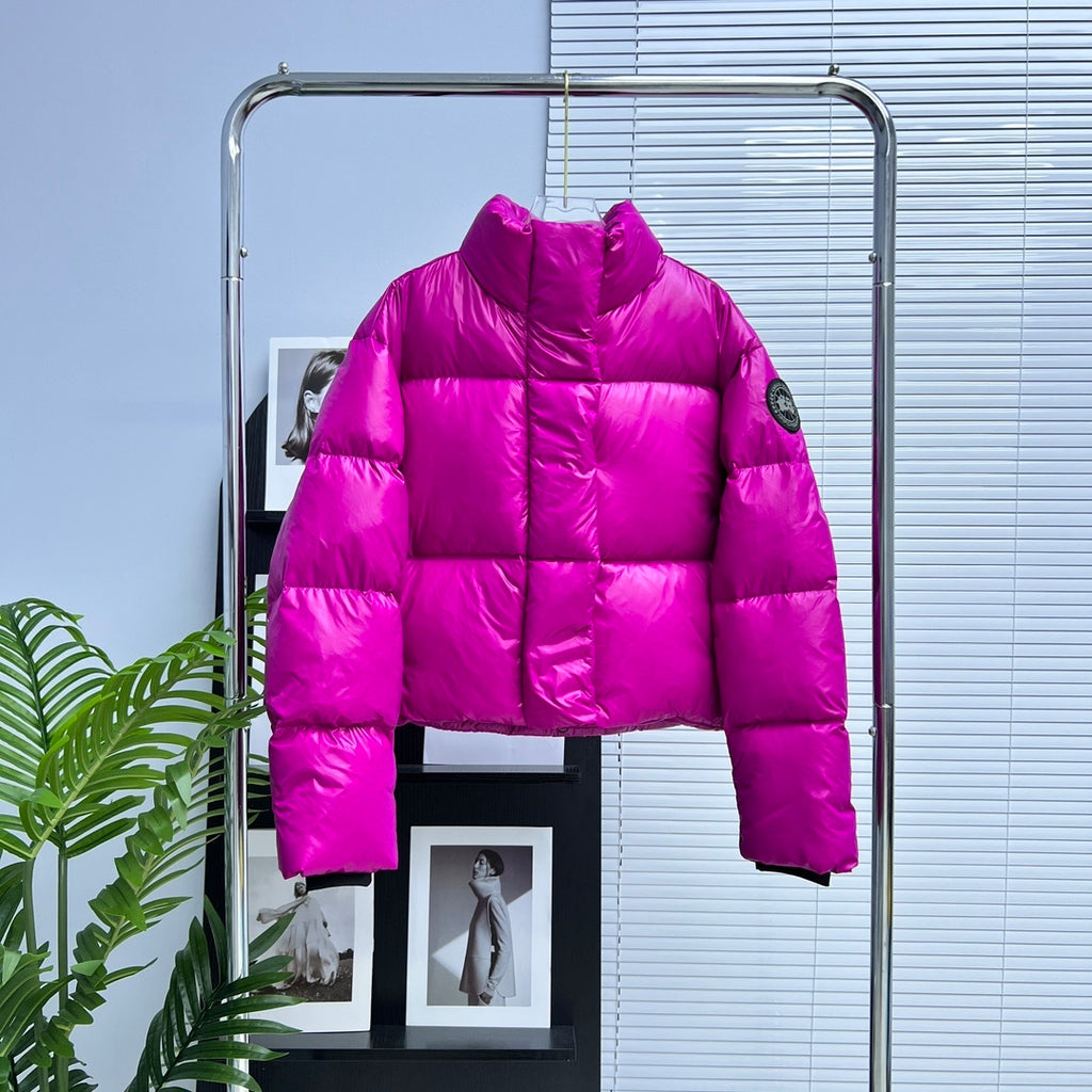 Canada Goose Iridescent Gloss Shell Hooded Down Jacket