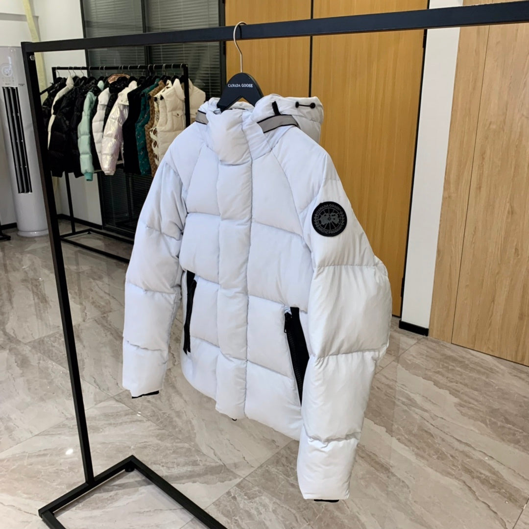 Canada Goose Oversized Mid-Length Puffer with Hood Buckle Strap
