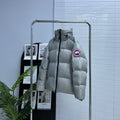 Canada Goose Silver Iridescent Hooded Down Puffer Jacket with Tonal Badge