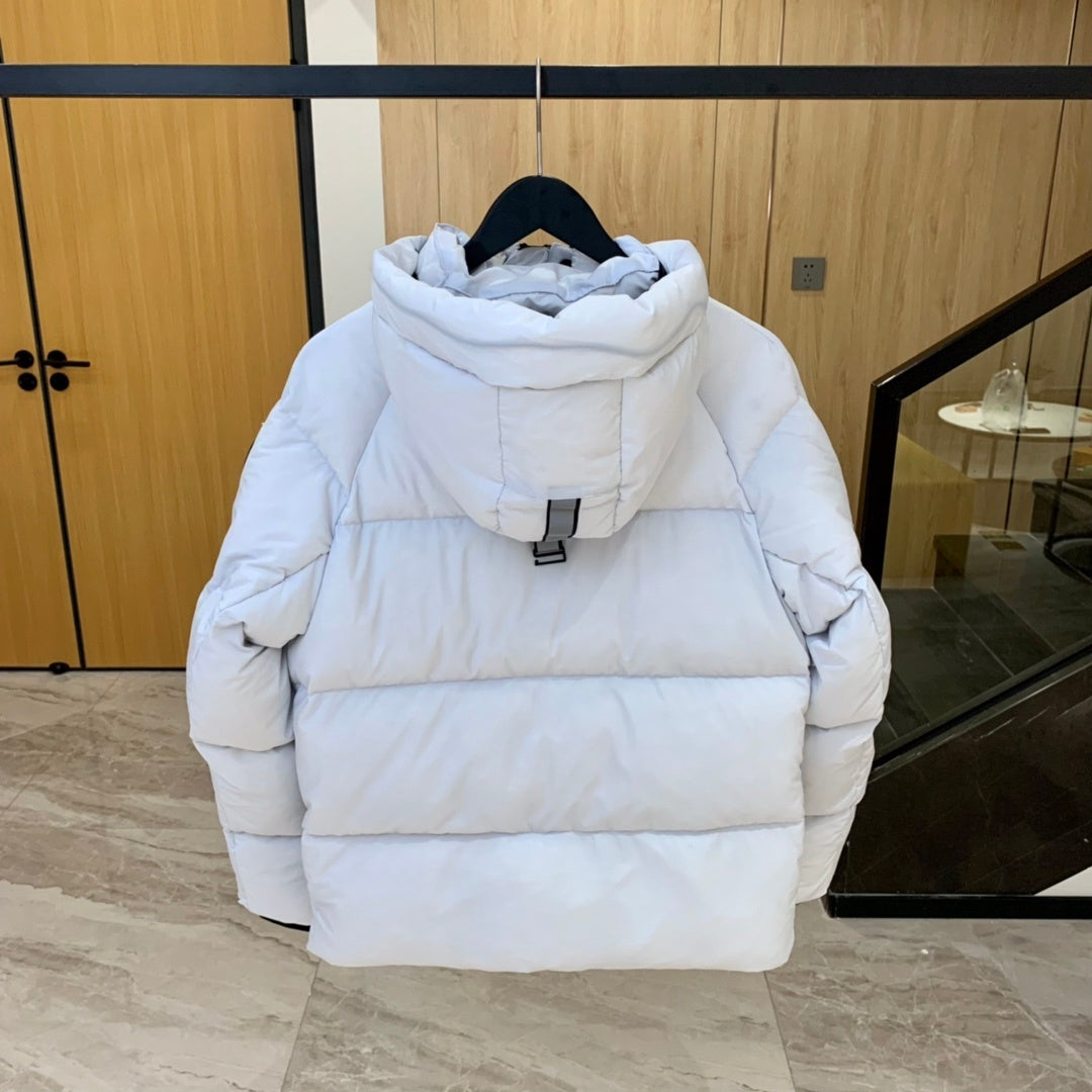 Canada Goose Oversized Mid-Length Puffer with Hood Buckle Strap