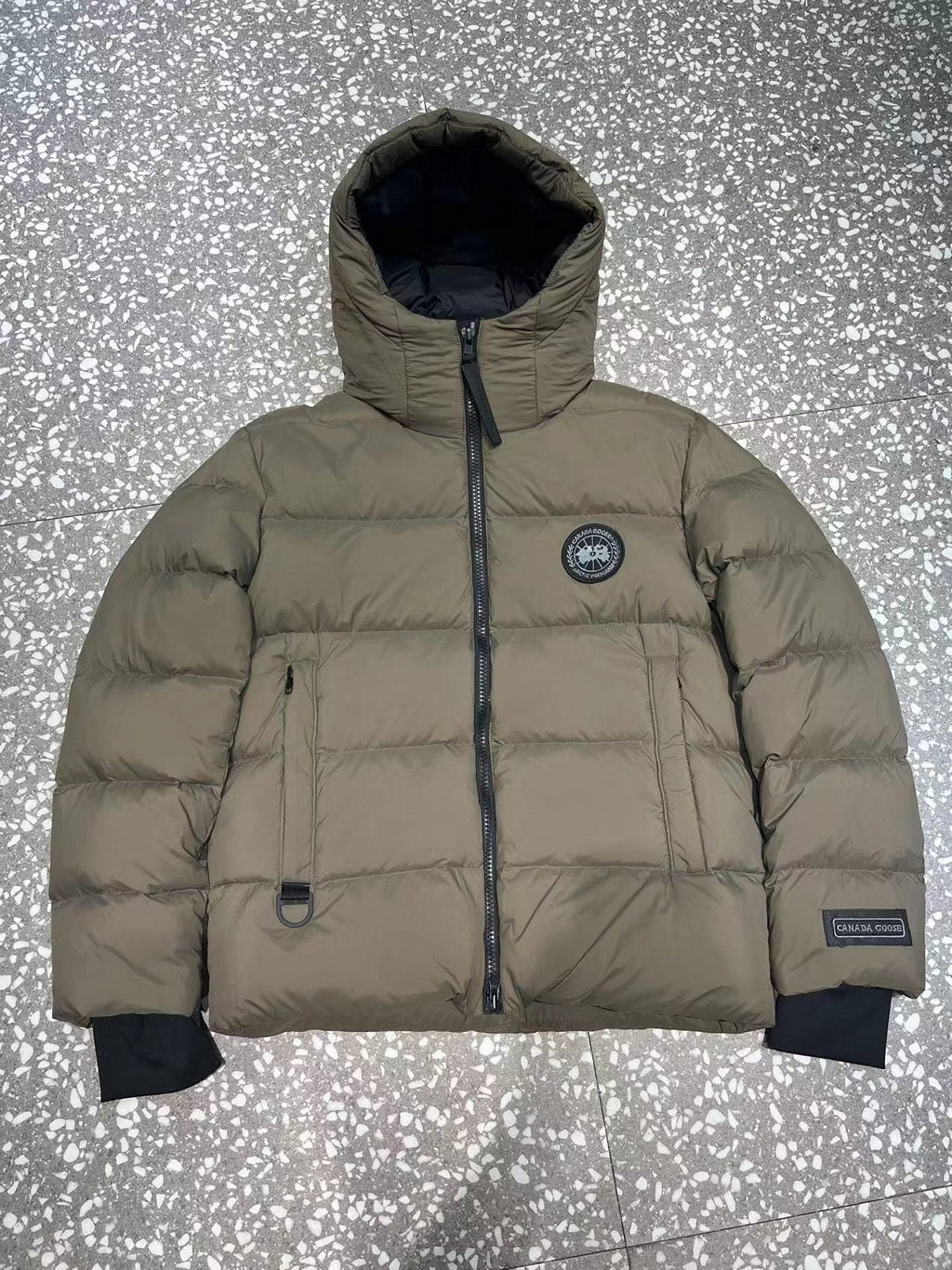 Canada Goose Bar-Label Hooded Down Puffer with D-Ring Hem