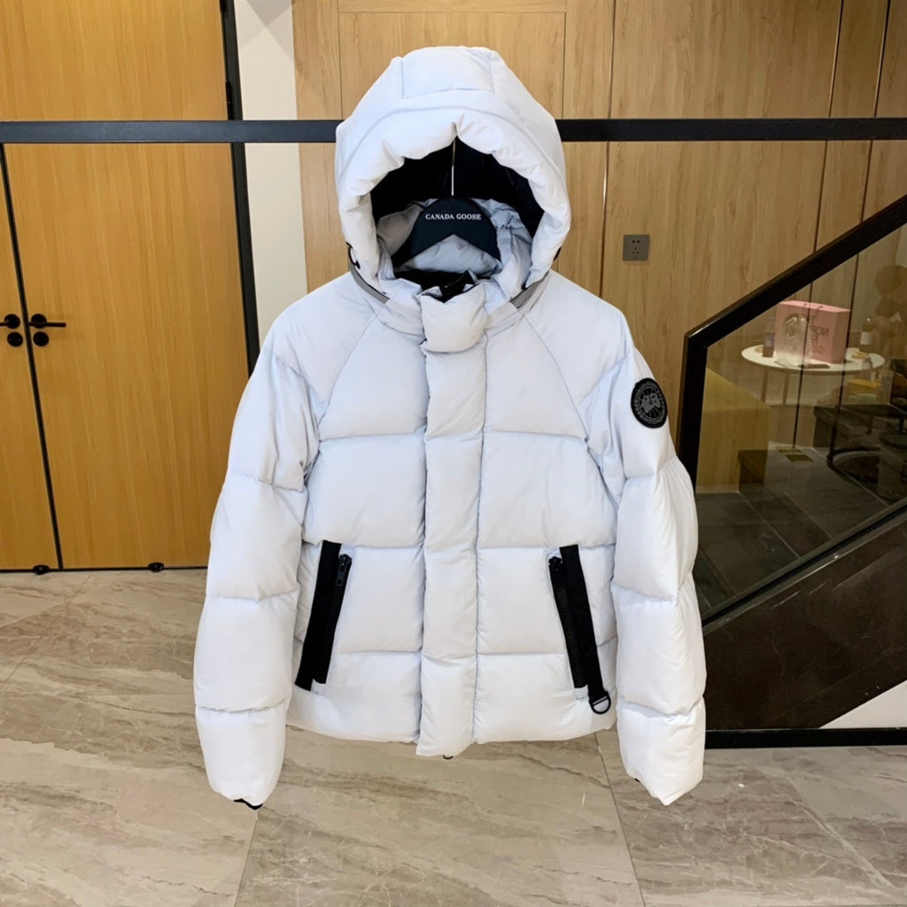 Canada Goose Oversized Mid-Length Puffer with Hood Buckle Strap