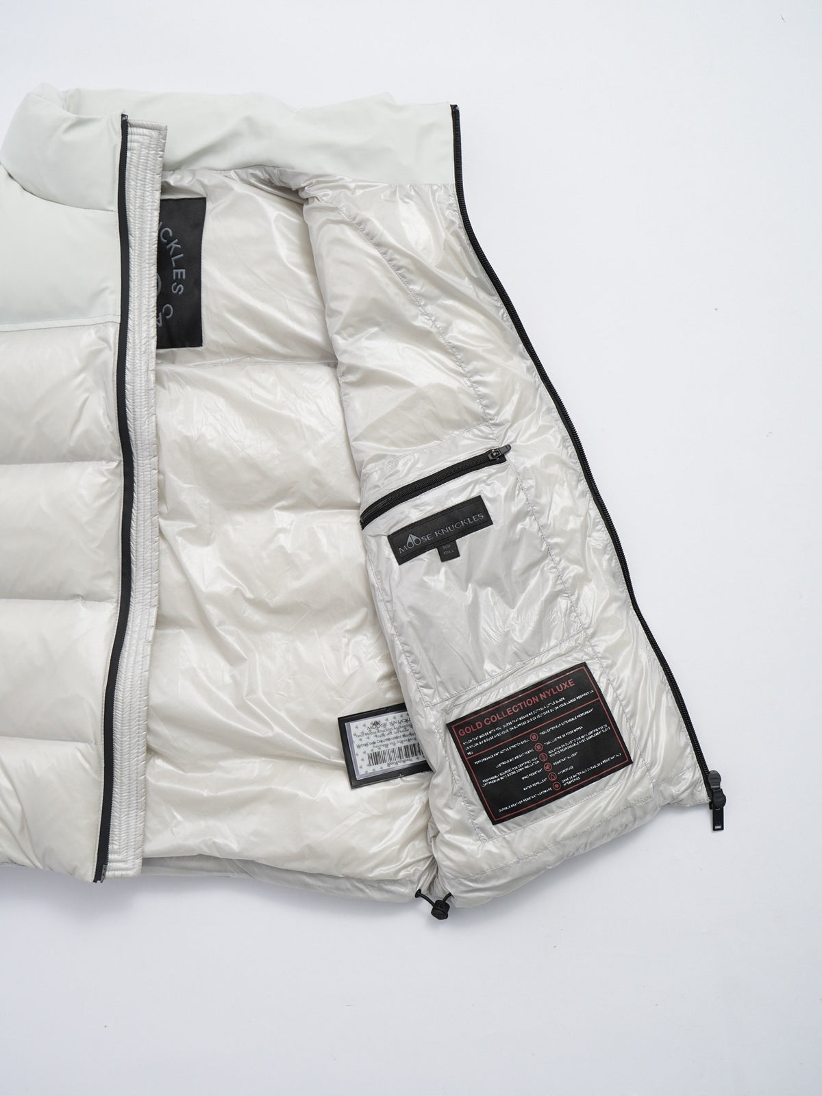 Moose Knuckles Gold Collection White Down Vest