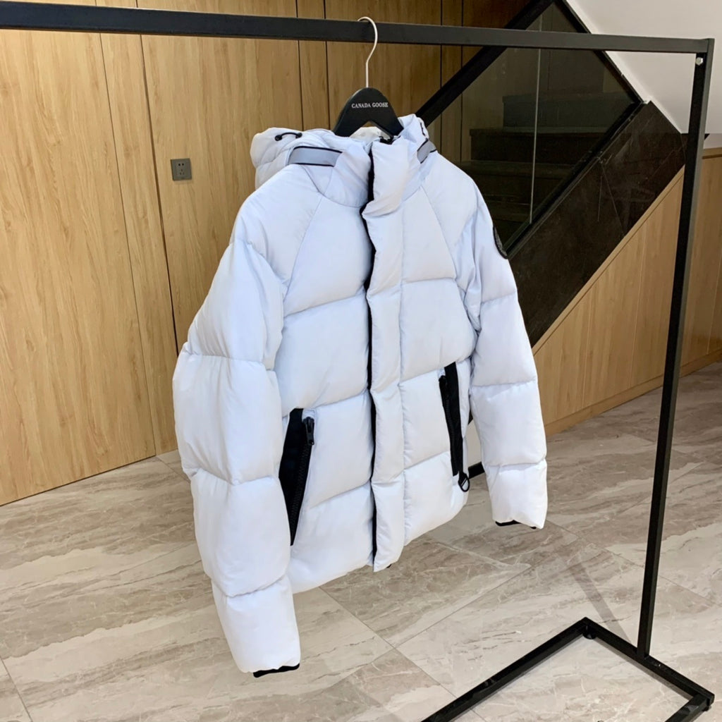 Canada Goose Oversized Mid-Length Puffer with Hood Buckle Strap