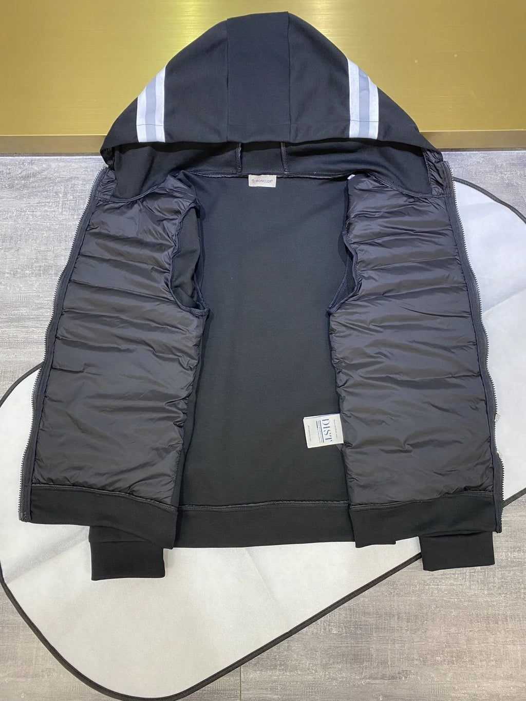 Moncler Hybrid Down Hoodie – Black